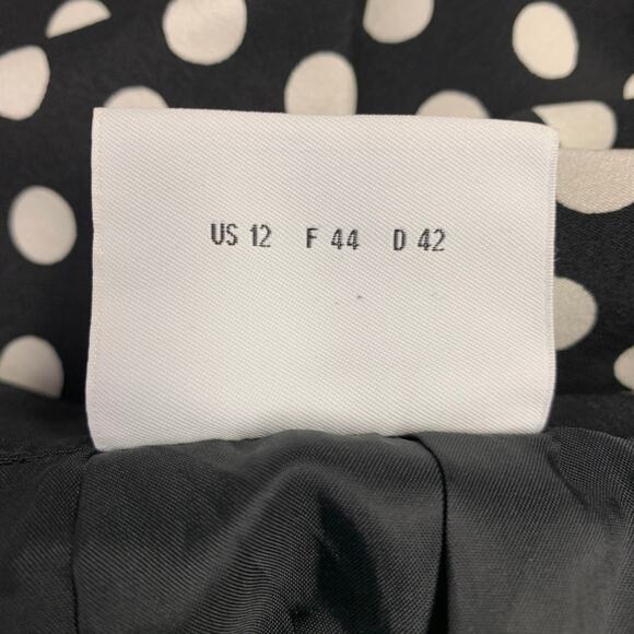 AKRIS Size 12 Black White Polka Dot Short Skirt - Picture 4 of 4